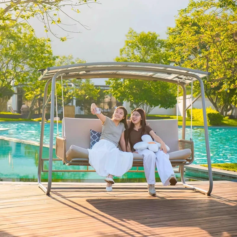 

Swinging Garden Internet celebrity Hanging Chair Villa Outdoor Multiplayer Hammock Rocking Chair