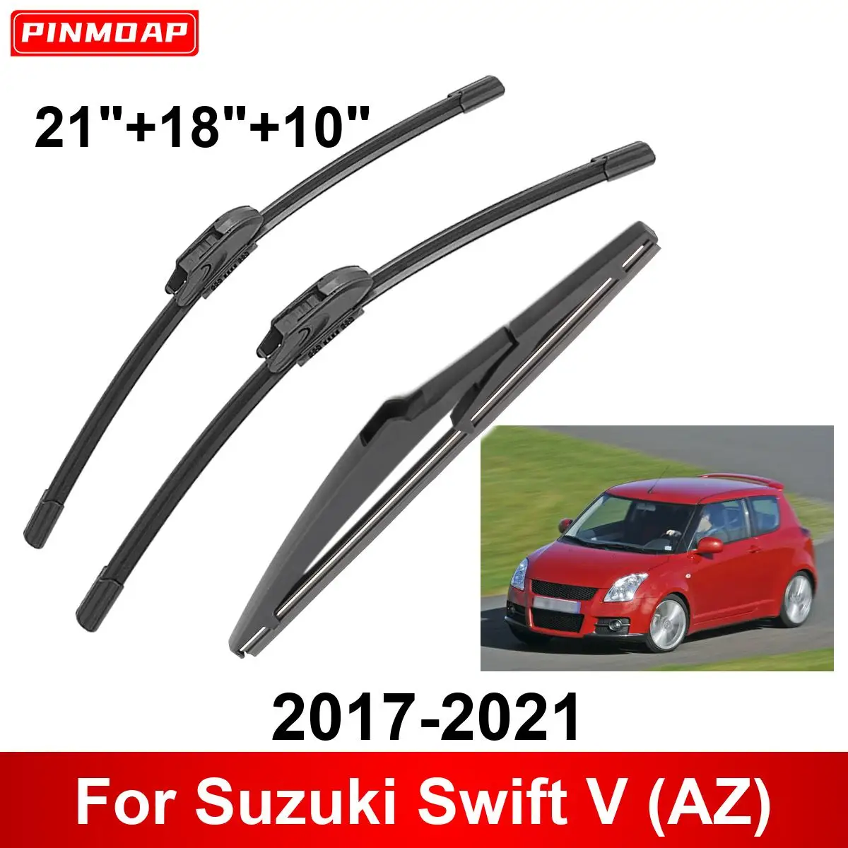 

1/2/3/4/6 шт. автомобильный дворник для Suzuki Swift V (AZ) 2017-2021 передние и задние щетки стеклоочистителя, щетки, автоаксессуары 2017, 2018 2019 2020