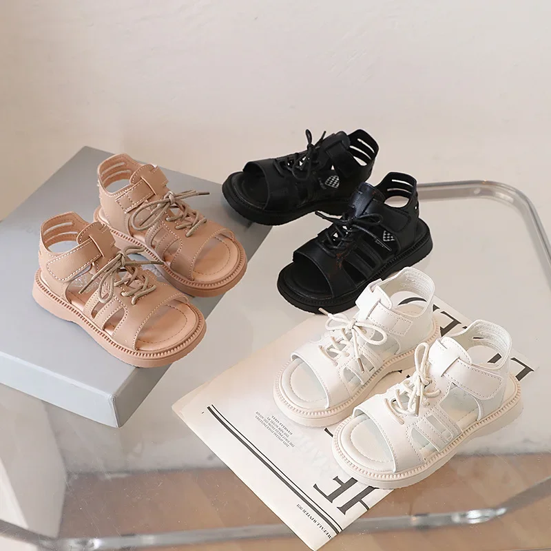 

New Sandals Fashion Versatile Exquisite Princess Shoe Anti Slip Comfort Girl Shoes Summer Simple Kid Shoe Casual Roman Shoes