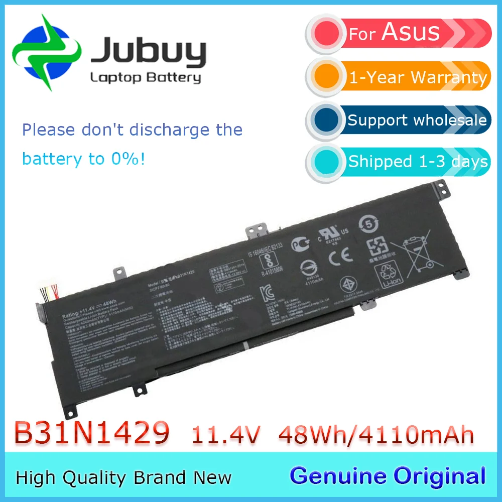 B31N1429 11.4V 48Wh Original Laptop Battery for ASUS K501L K501U A501L A501U R516L R516U V502 V505 FX51