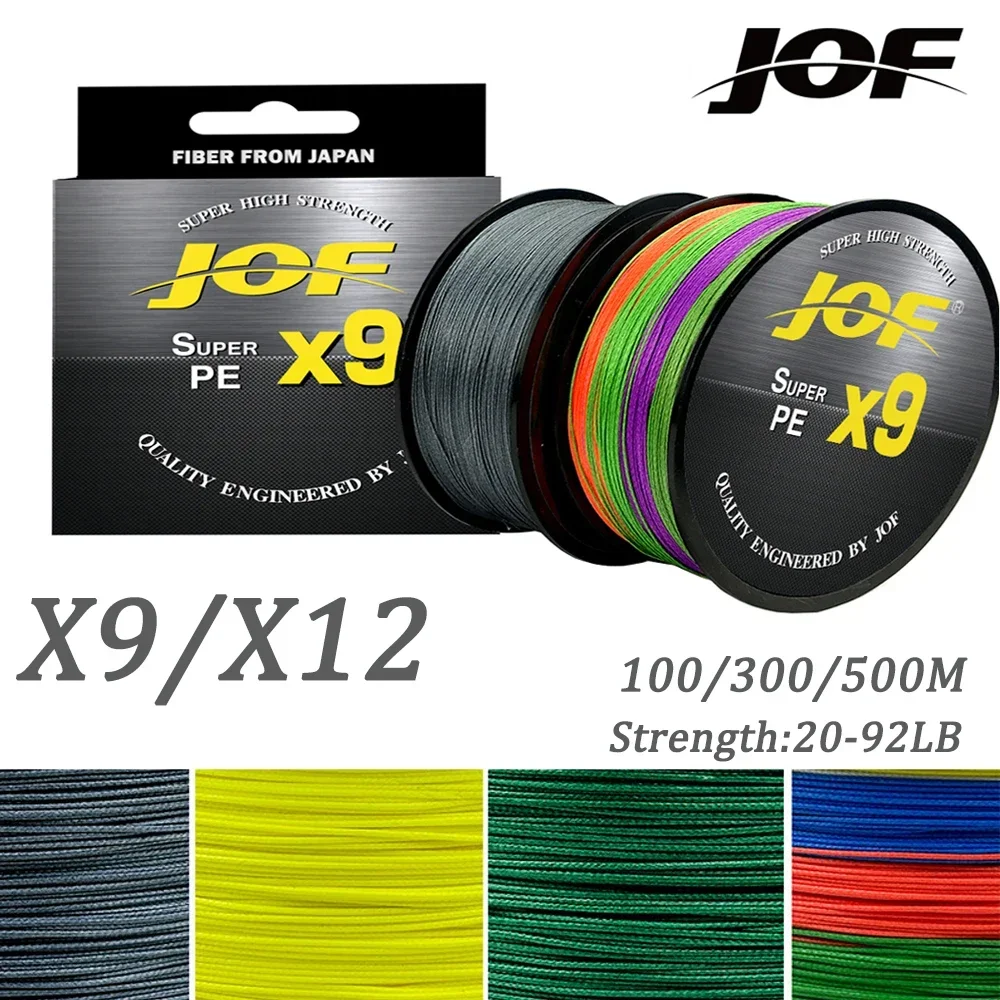 X12X9 500/300/100M Braided Fishing Line 12Strands 9Strands MultiColor Multifilament Saltwater PE Line 20 24 35 40 50 65 80 92LB