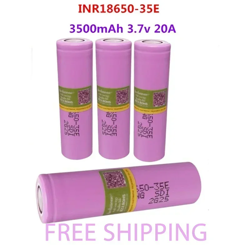 2022New Original Made In Korea18650 3500mAh 20A Discharge INR18650-35E 3.7v 18650 Battery 3.7V Rechargable Battery+free Shipping