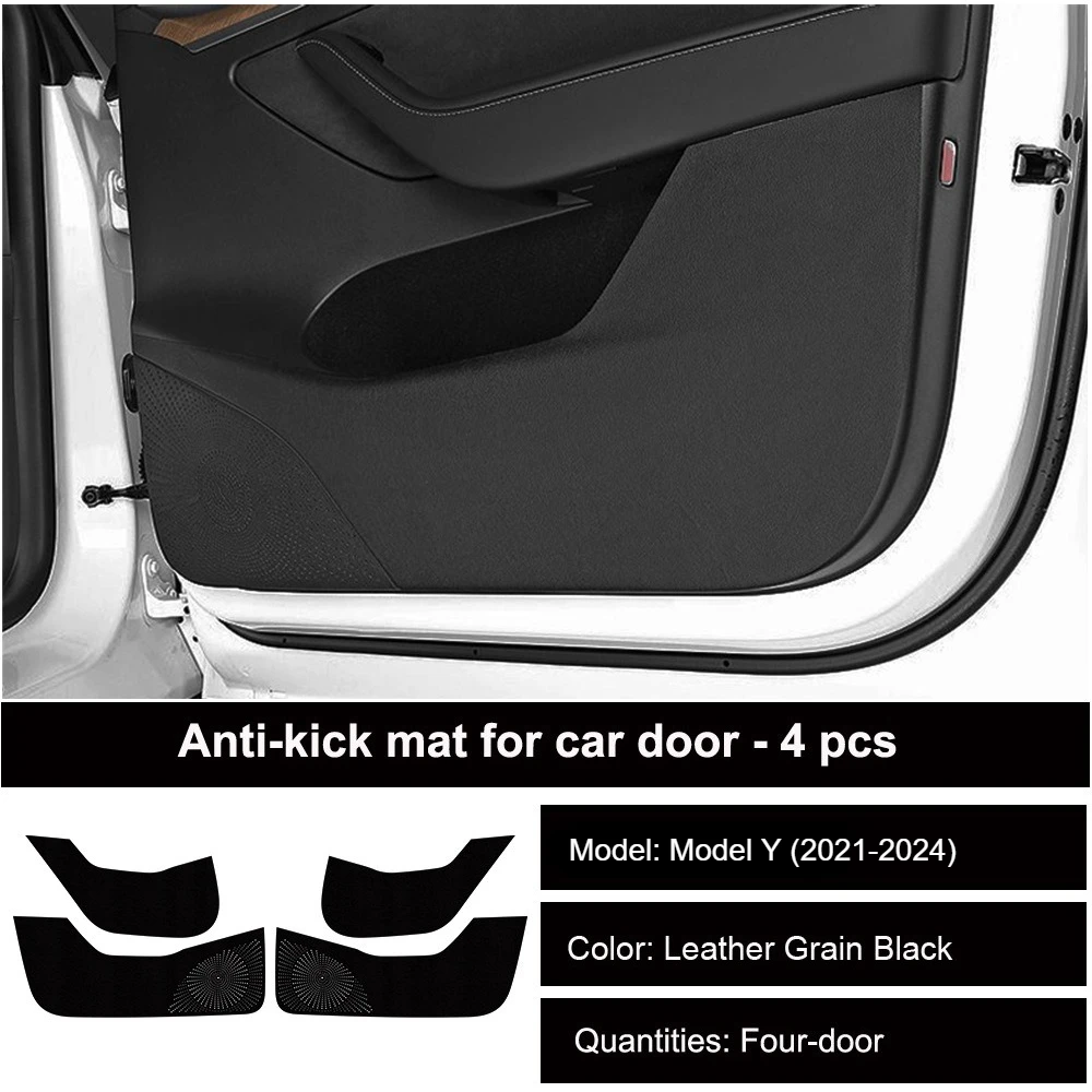 Anti-Kick-Pads für Autotüren für Tesla Model 3 Highland, Model Y Juniper YL 2021-2026, Schutzsticker für Handschuhfach, PU-Leder-Pads – Detail 13