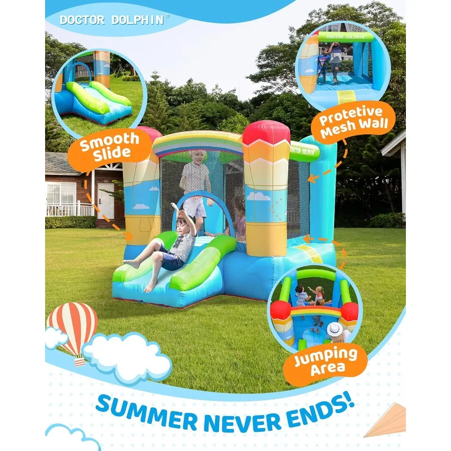 Maison gonflable pour enfants, maison gonflable avec souffleur intérieur extérieur, videur gonflable pour fête d'enfants (ballon à air chaud Th