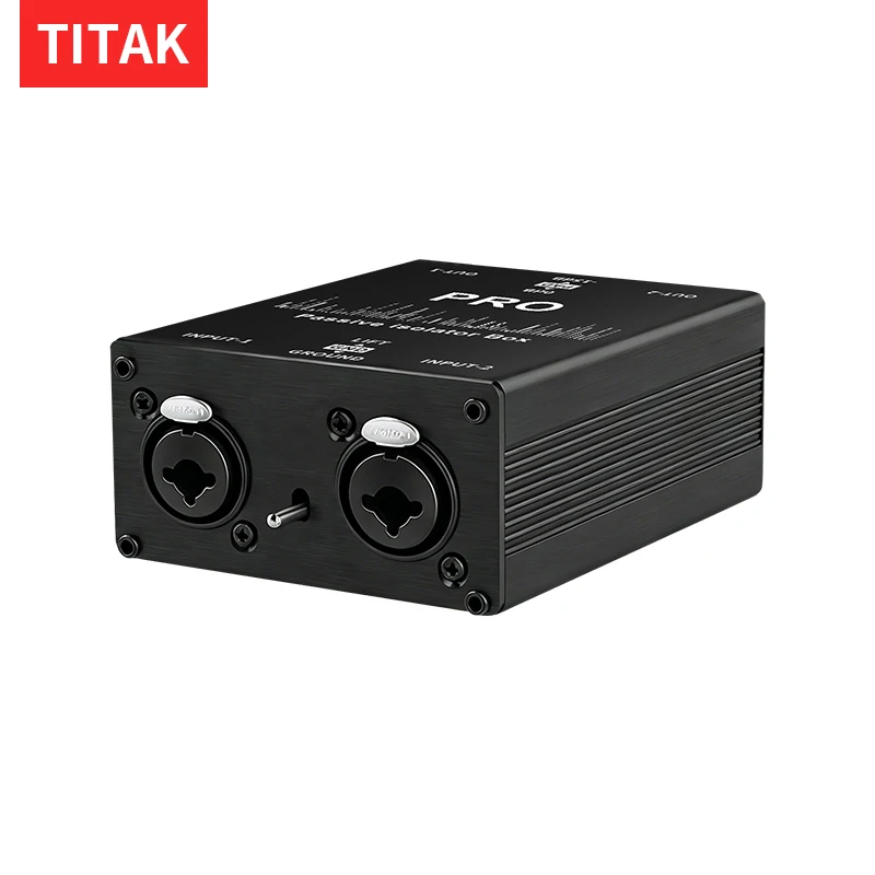 Permalloy Audio Isolator XLR 6.35mm Current Noise Eliminator Common Ground Filter for Microphone Mixer Live Broadcast