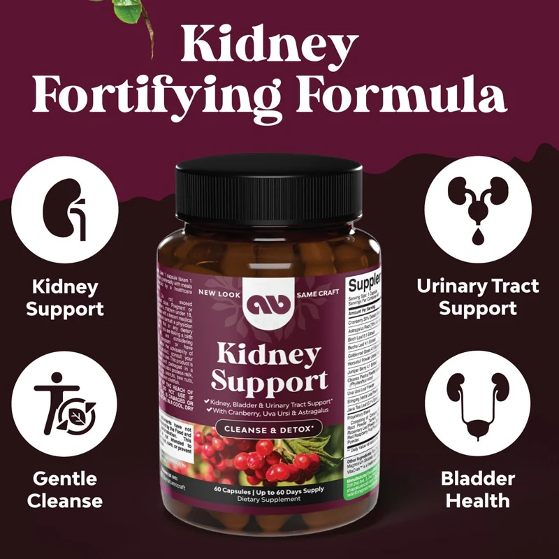 

Kidney support cranberry - high-intensity kidney cleansing detoxification and repair nettle Uva Ursi and astragalus