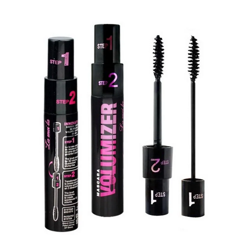 1 + 2 eye black double effect regolabile eye black two in one slim thick curling eye mascara