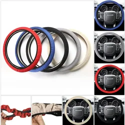 Braid On Steering Wheel Car Steering Wheel Cover With Needles and Mesh fabric Diameter 36-38cm Auto Car Accessories