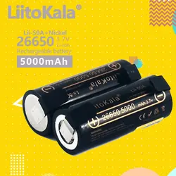 LiitoKala lii-50A-N 26650 5000mah bateria litowa 3.7V 5000mAh 26650 akumulator 26650-50A nadaje się do flashligh nowy