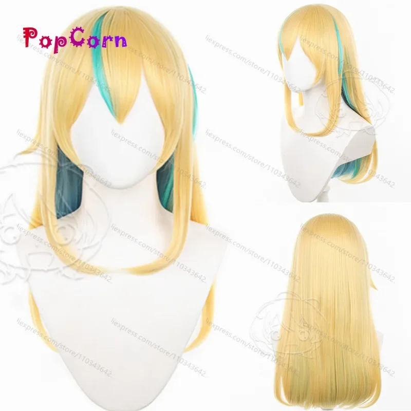 65cm Long Kano Yamanouchi Cosplay Wig Unisex Yellow Blue Green Wig Cosplay Anime Wigs Heat Resistant Synthetic Wigs Halloween