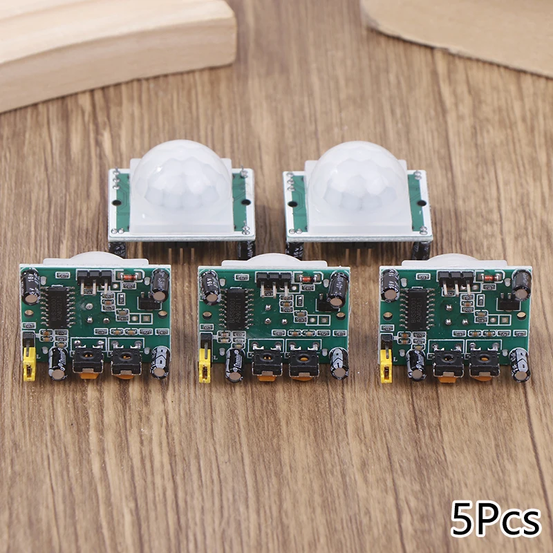 5-Pack Adjust IR Pyroelectric Infrared PIR Motion Sensor HC-SR501 Set for Arduino Raspberry