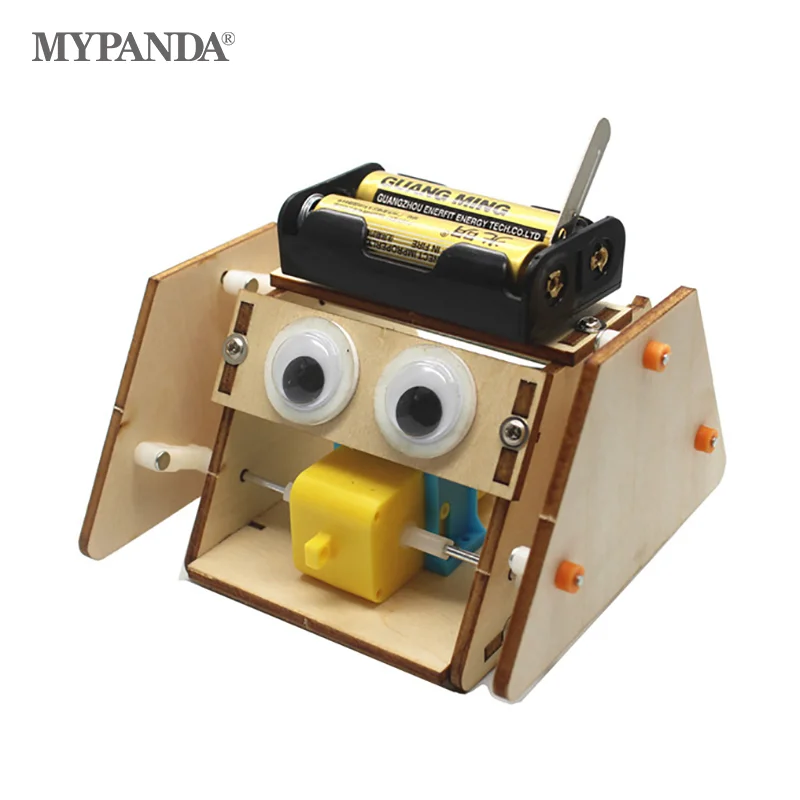 Technology Small Production Small Invention Electric Triangle Robot Homemade Primary School Students DIY Material Package