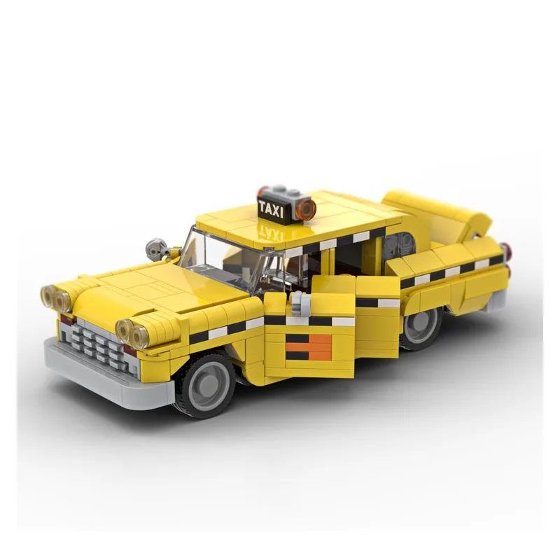 MOC-197088 nouveaux blocs de construction de Taxi de ville classique modèle 447 PartsMOC créatifs garçons enfants blocs de construction d'anniversaire jouet cadeaux