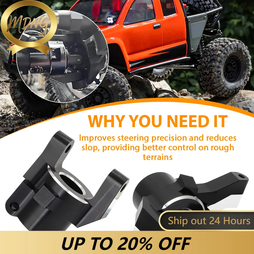 For KYX Racing Aluminum Alloy Front Axle C Hubs Set Upgrades Parts Accessories for 1/6 RC Crawler Car Axial SCX6