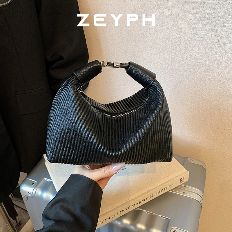 

ZeyphSmall Pu Leather Ladies Short Handle 2025 New Y2k Vintage Tote Bag Four Seasons Style Commuter Bag