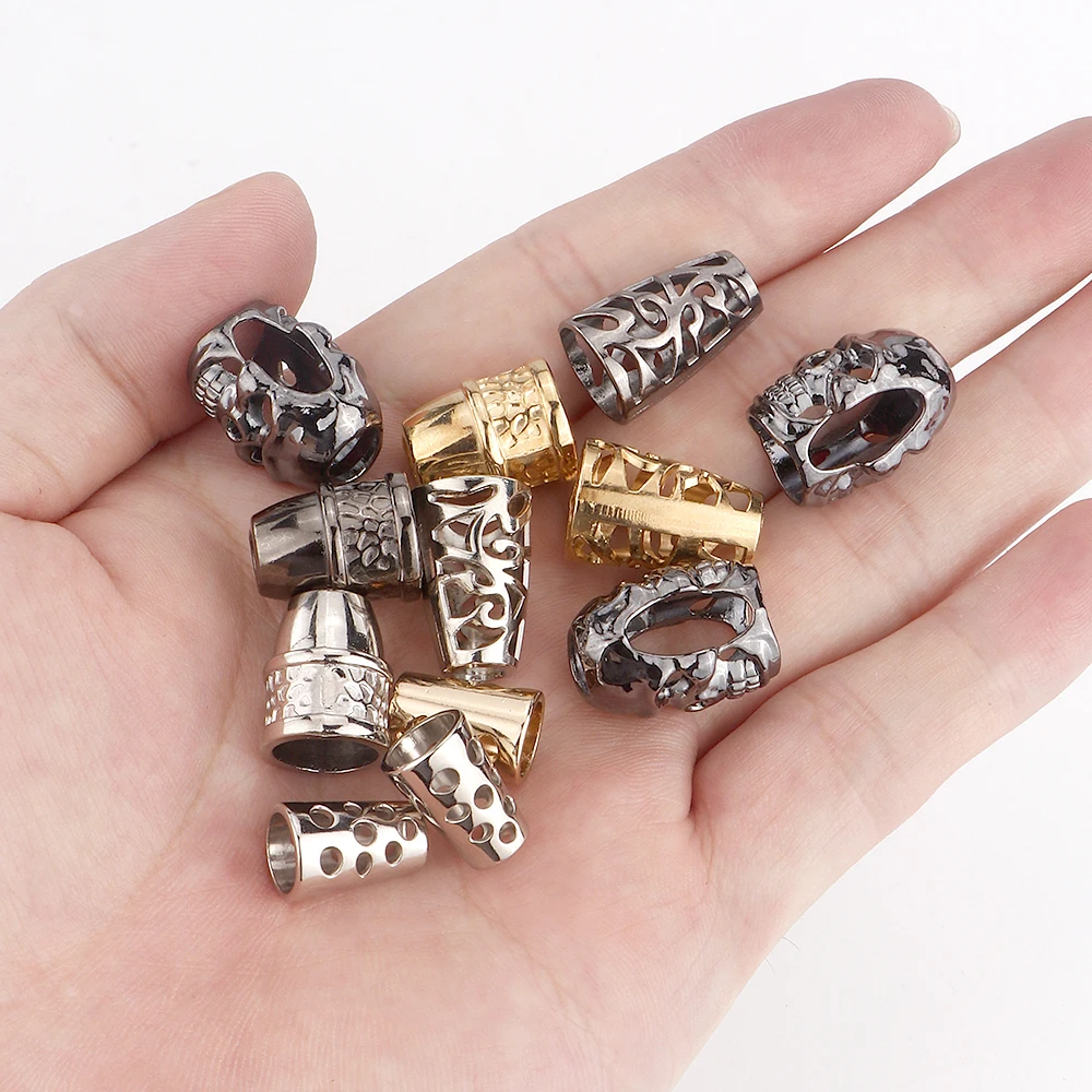 20Pcs Metal Skull Bell Stopper Cord Lock Alloy Rope End Lock Hollow Bell Rope Fastener End Stopper for Clothes Backpack Bag DIY