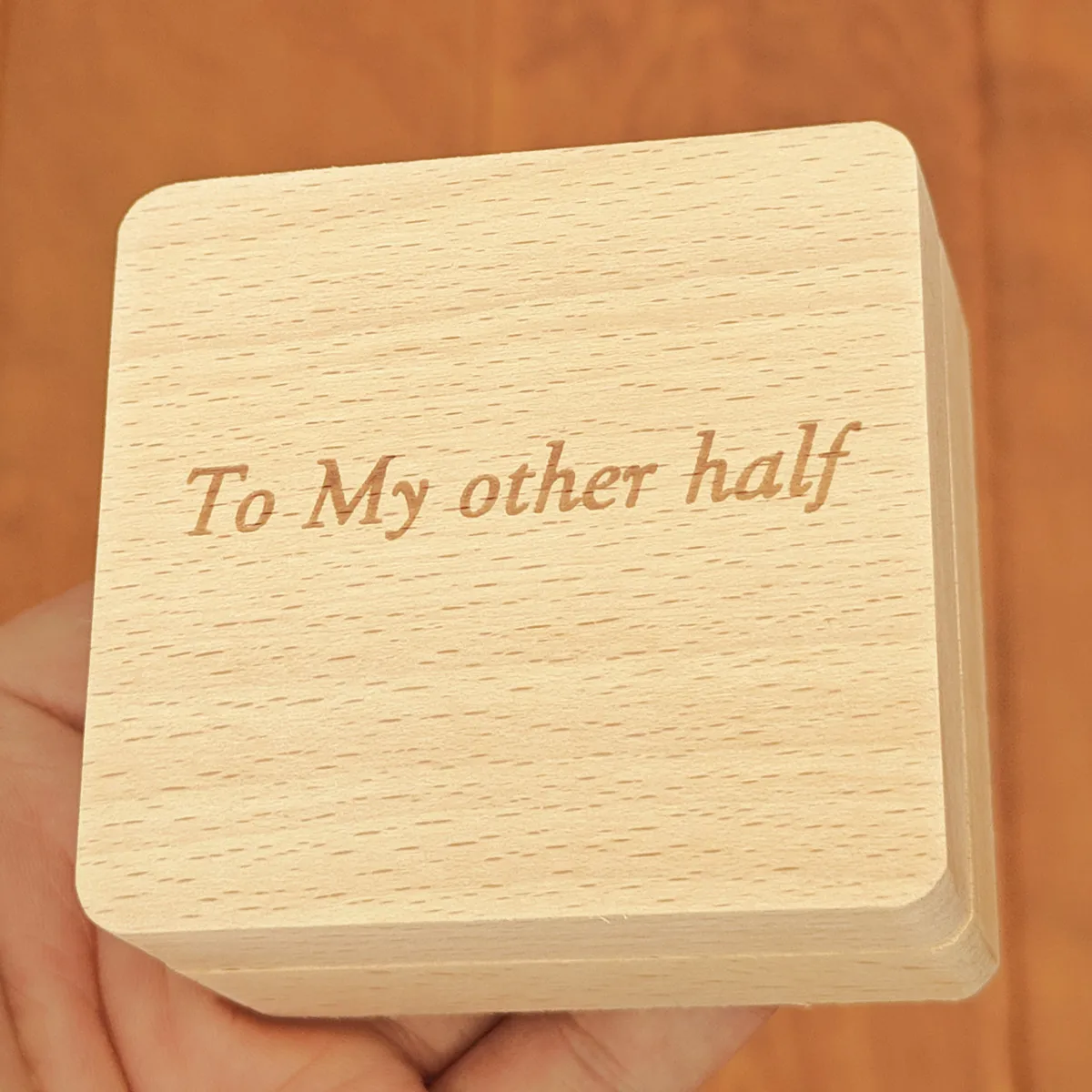 To My Other Half Golden Mechanism Music Box, Engraved Photo, Musical Gifts, Unusual Anniversary, Wedding, Birthday