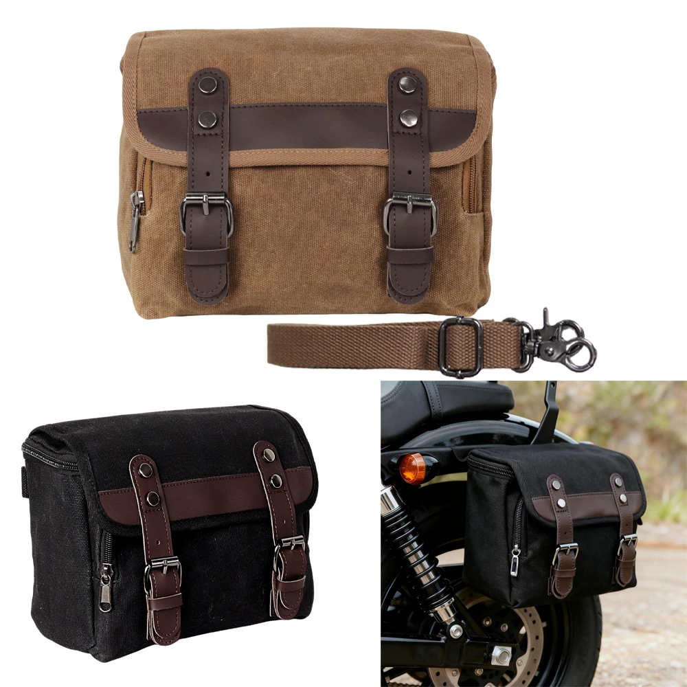 

Motorcycle Side Bag Vintage Bag Luggage Travel Bag Handlebar Bag Waterproof Tool Bag For Harley Sportster XL 883 For HONDA CM300