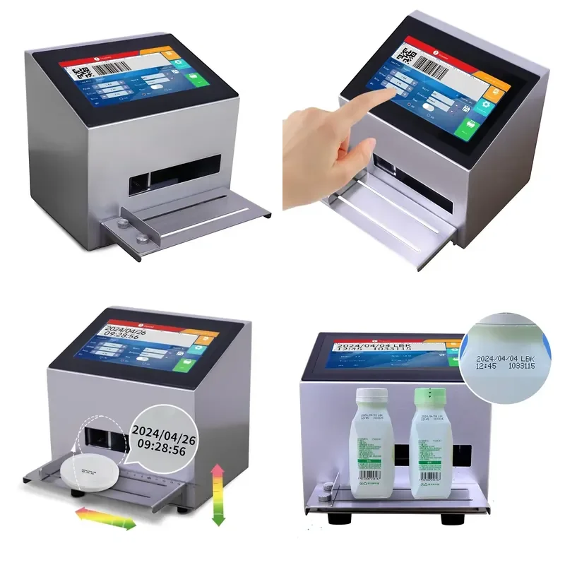 MEENJET Desktop-Tintenstrahl-Codiermaschine mit Motor-Kernautomatikdruck 100-240V Einfach zu bedienen für Papierkartons und Verpackungen