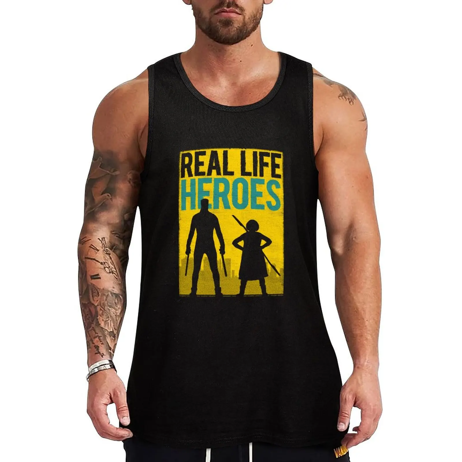 Real Life Heroes (V.1) Tank Top Loose Casual Tank Top Soft Breathable Sleeveless Tee
