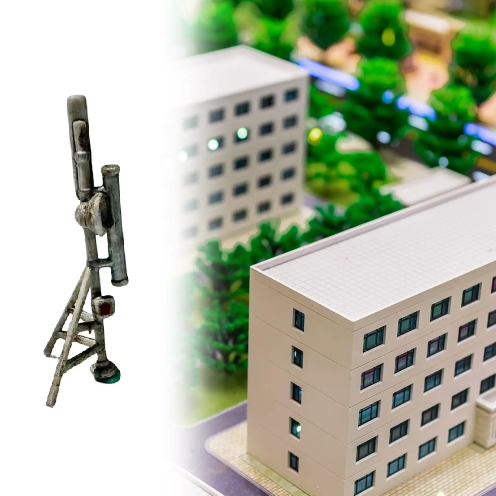 

1/64 City Model Scene Accessories Mini DIY Crafts,Diorama Scenes Landscape Simulated Railway Scenery Rooftop Parabolic Antenna