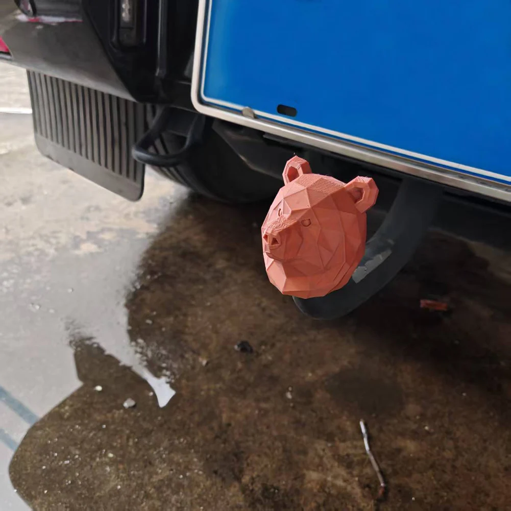 3D Printed Christmas Tree Trailer Cover For Towball Coupling Cap Decor