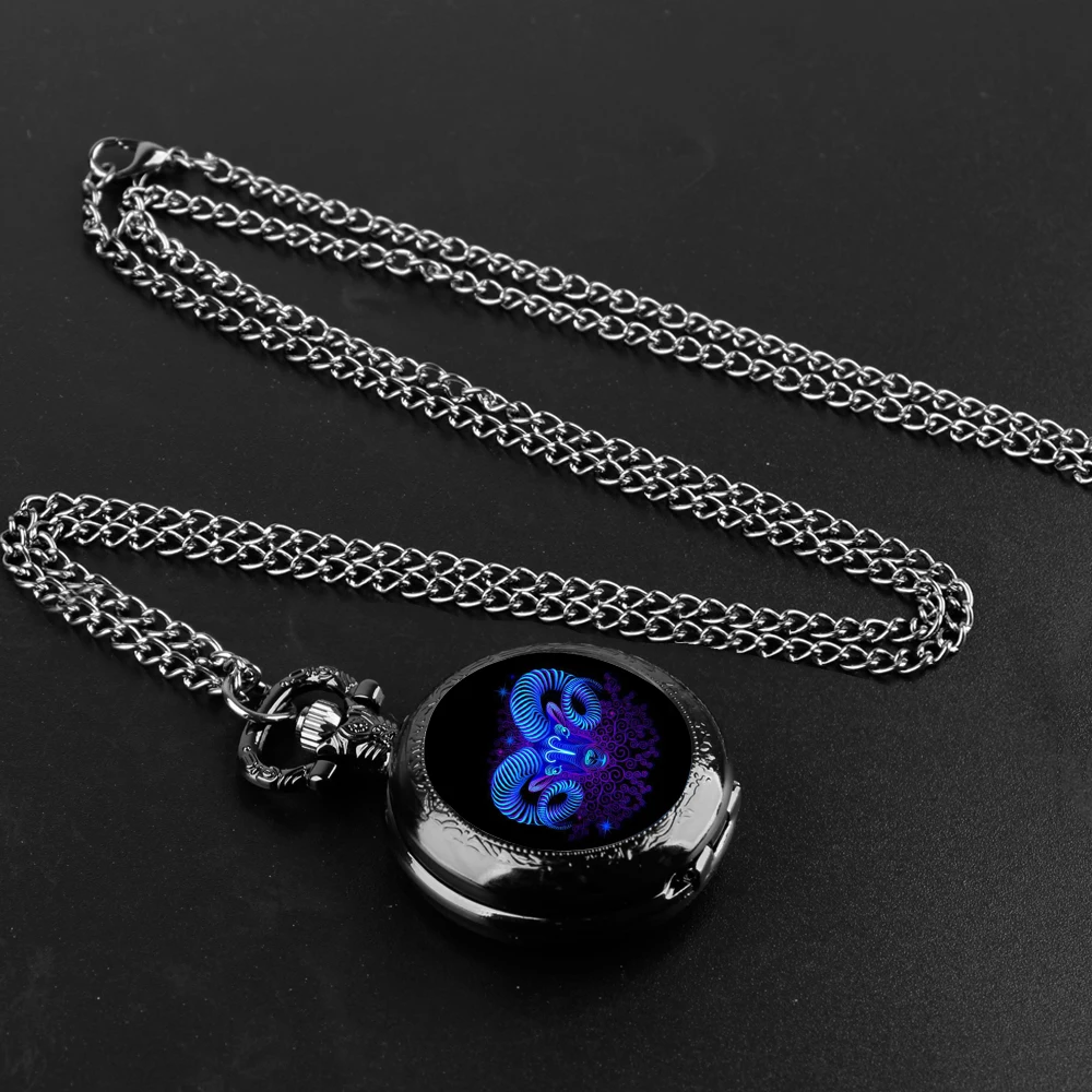 Aries Guardian Quartz Pocket Watch - Constellation Guardian, Suitable for Men and Women