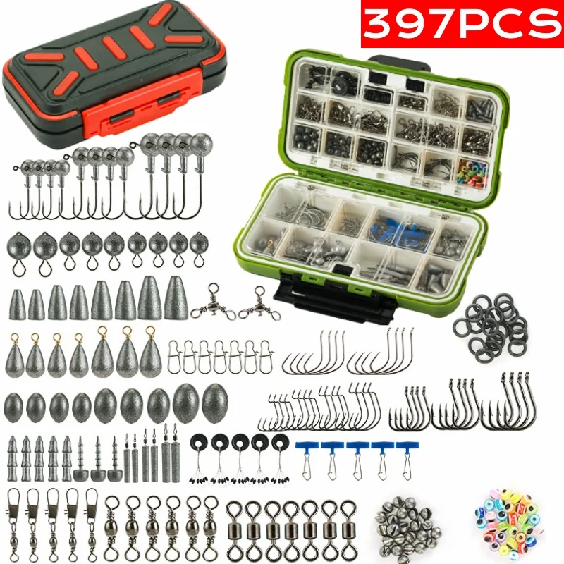 pesca tackle box com chumbo pingente fish hook bloco bead isca de agua doce acessorios para truta baixa e salmao space bean novo 01