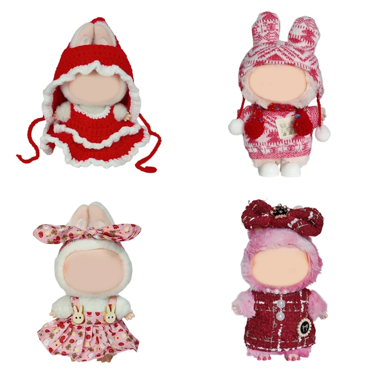 

For Labubu Clothes - 17CM 6PCS Summer Doll Set | Cute DIY Dress Up Outfit with Adorable Accessories
