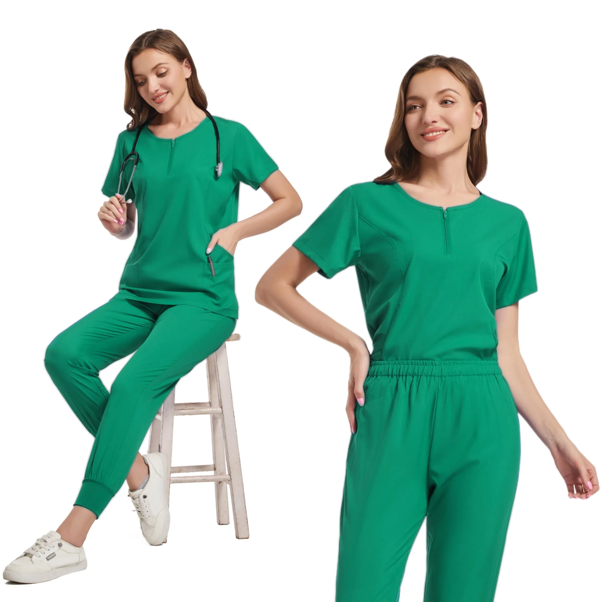 Chirurgische Uniformen Frau Pflege artikel Peelings medizinische Uniformen Frauen Zahnarzt medizinische Kleidung Jogger Peeling-Sets für Krankenhaus