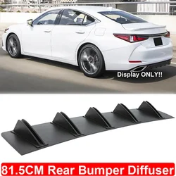 81.5cm Universal Rear Bumper Diffuser 5 Shark Fins Splitter Spoiler Body Kit Cover For Lexus ES250 ES330 ES350 Car Accessories