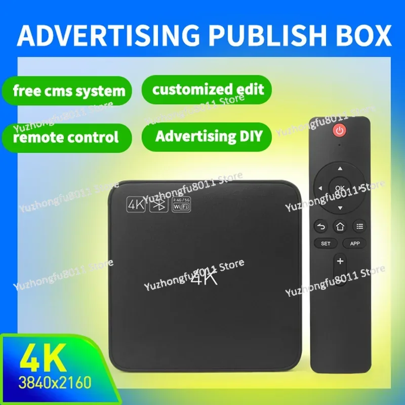 Advertising Media Player Remote Control App Stick Player Digital Signage Menu Display Box