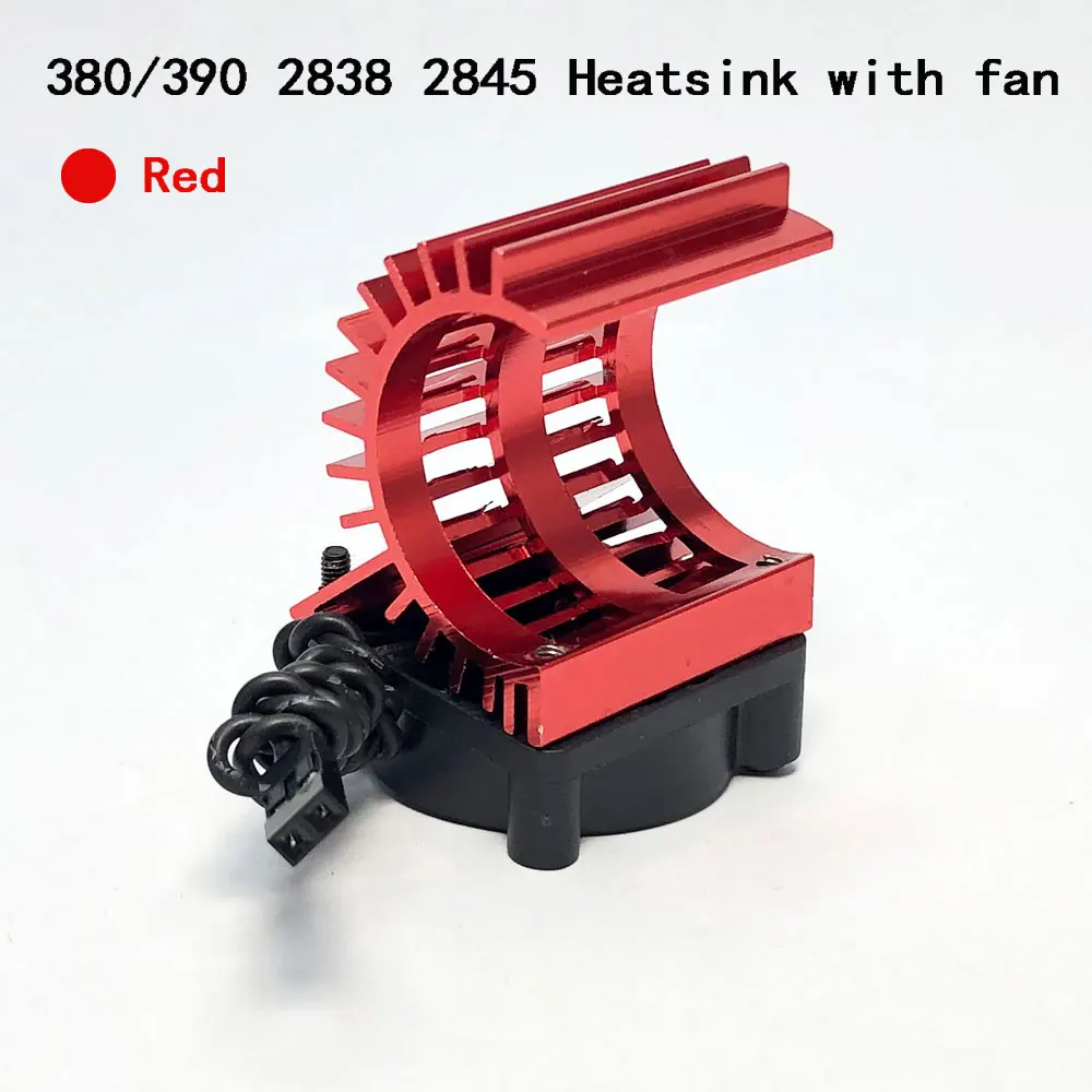 YSIDO RC Auto 380 390 2838 2845 2847 Elektromotorabdeckung Kühlkörper Lüfter für Wltoys 124017 124016 144010 Teile für Modellautos
