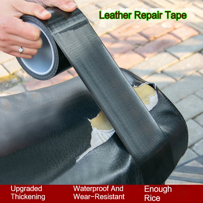 

Leather Repair Tape High Viscosity Black Cloth-based Tape Leather Seat Sofa Leak Repair Leather Wear-resistant Repair Tape