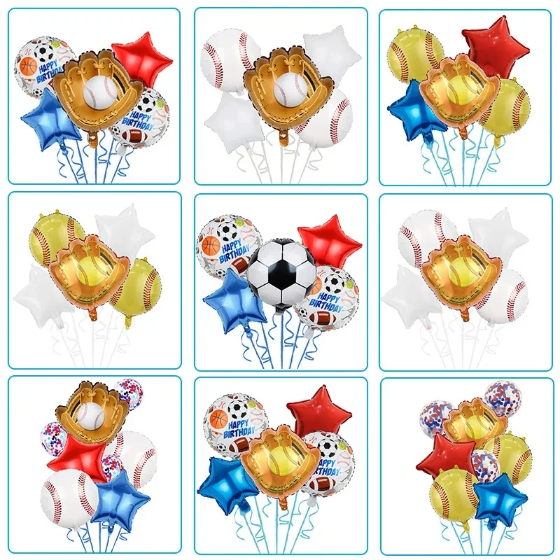 Disney Children's Birthday Theme Toys Aluminum Film Balloons Baseball Gloves Football Sports