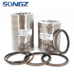 Excavator piston seal SPGO Filled PTFE+NBR material Bi-directional piston sealing ring 120*7.9