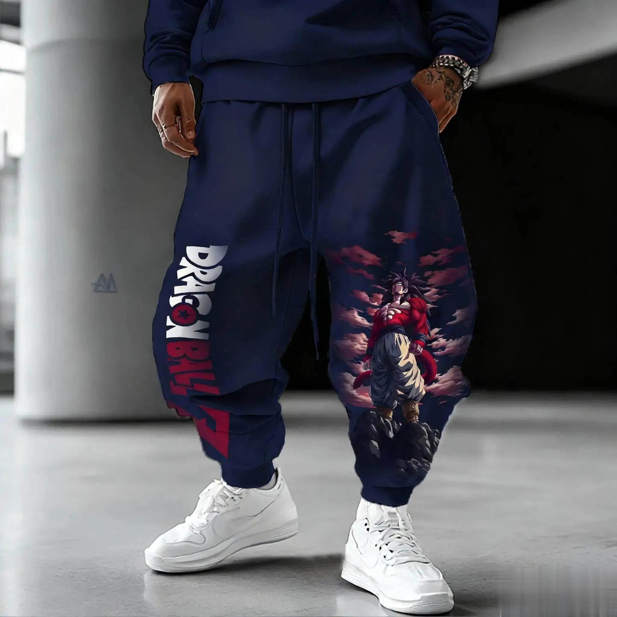 

Anime Dragon Ball Pants Men Loose Joggers Sweatpants Streetwear Casual Trousers Graphic Print Hip Hop Fashion Autumn Winter New