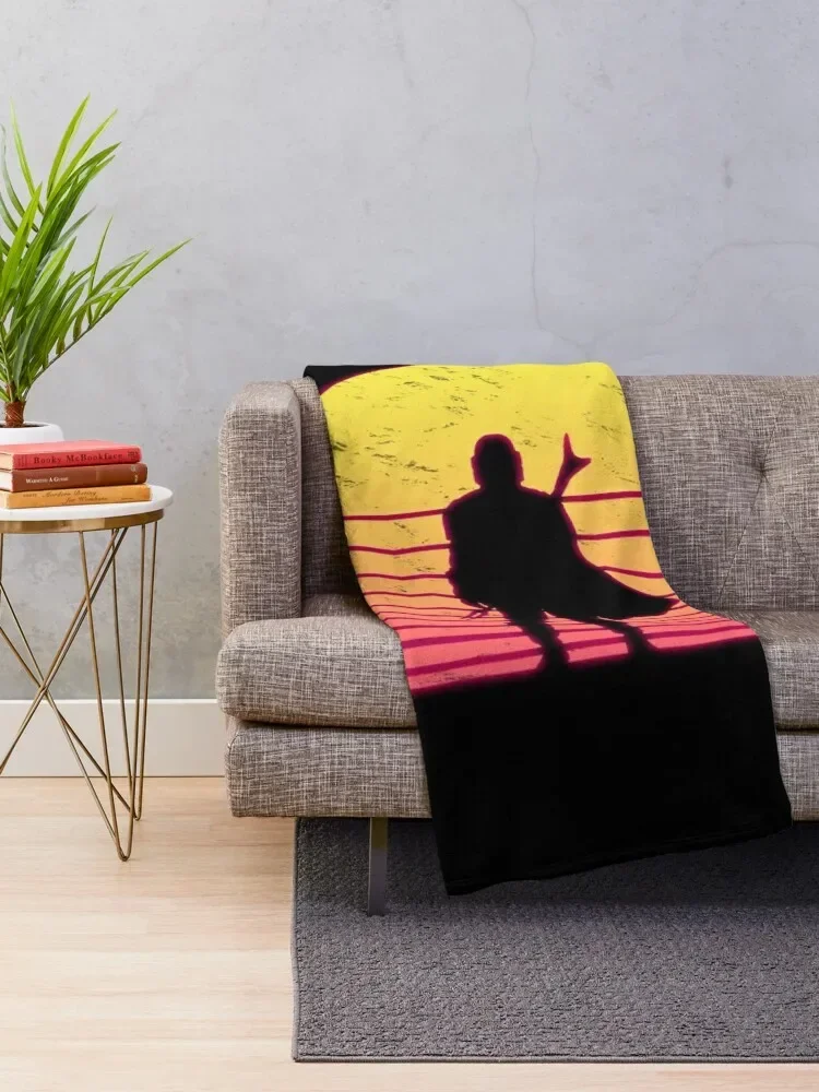 Retro Mando Sunset Throw Blanket Comforter Shaggy For Decorative Sofa Beach Blankets