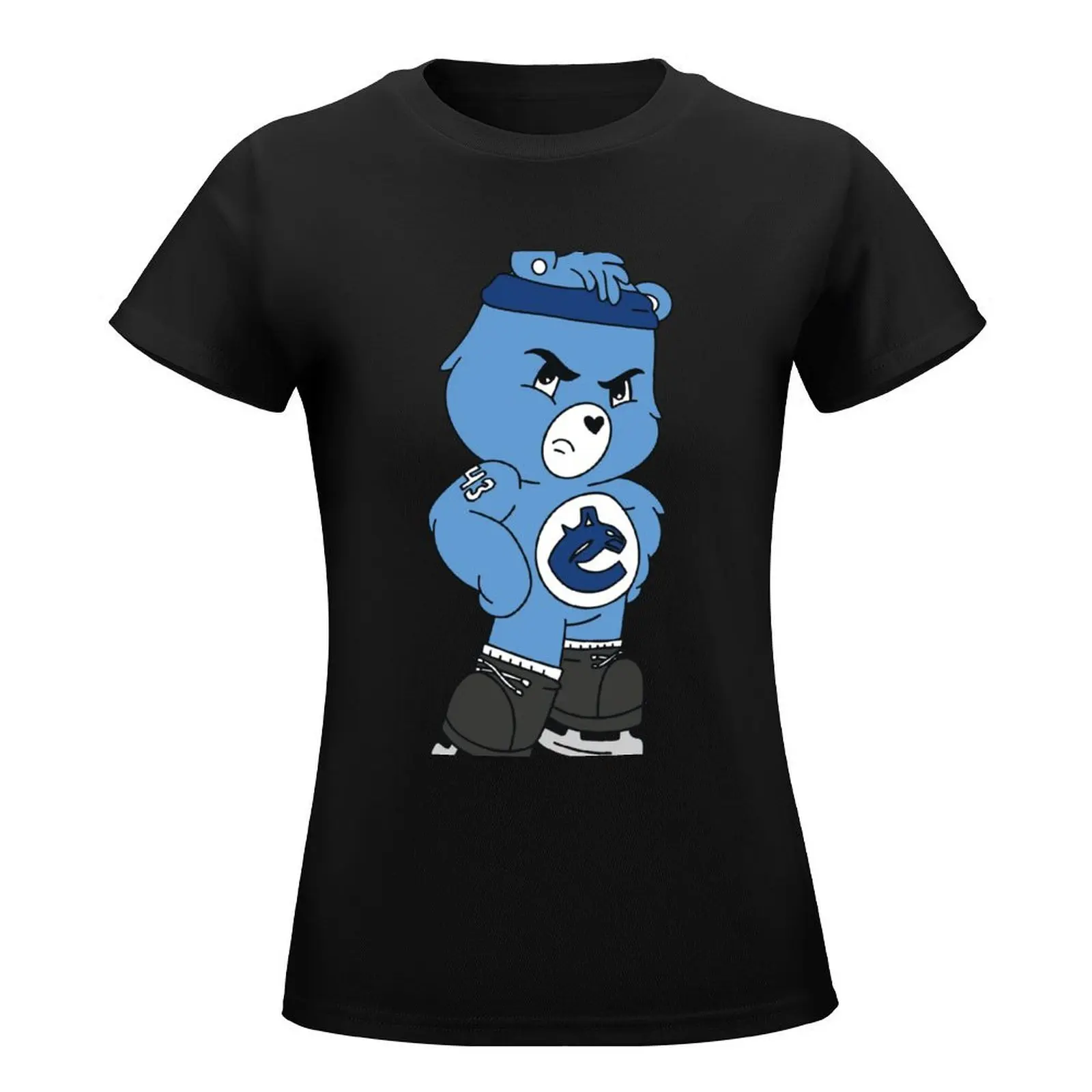 Quinn Hughes Hockey Bear T-Shirt aesthetic clothes funnys workout t shirts for Women