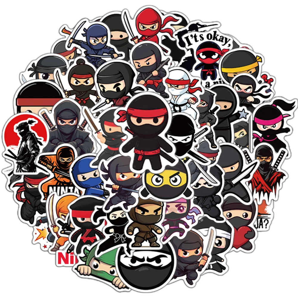 50PCS Kreative Ninja Niedlichen Cartoon Aufkleber Notebook Telefon Fall DIY Wasserdichte Dekorative Aufkleber