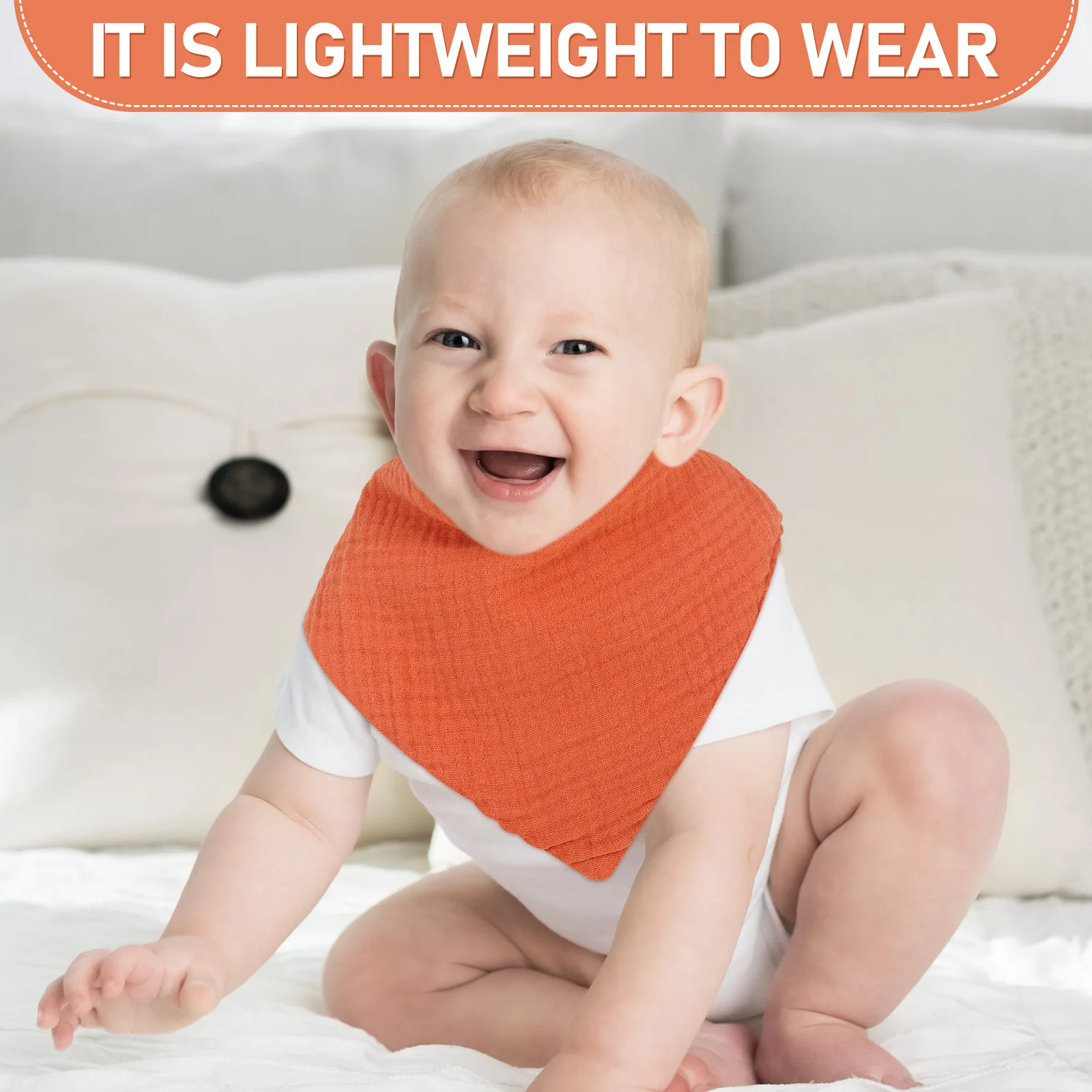 

2Pcs Unisex Baby Drool Bibs Triangular Adjustable Newborn Bandanas Soft Comfortable Breathable Easy to