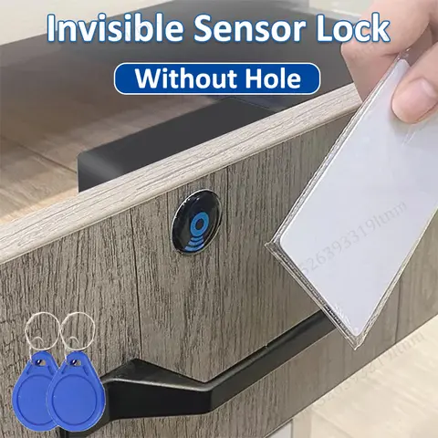 Intelligent Electronic Lock Invisible Sensor Cabinet Lock Smart Door Lock RFID Card For DIY Drawer Wardrobe Furniture Hardware