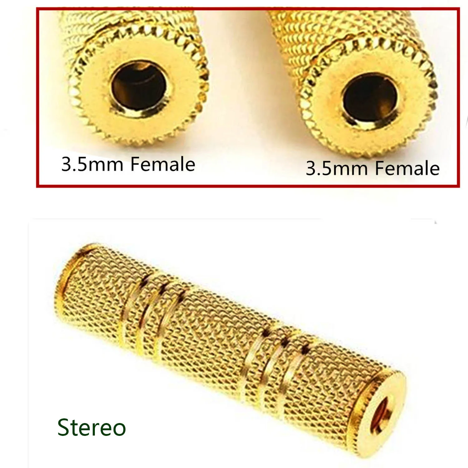 1pcs Gold 3.5mm 1/8\