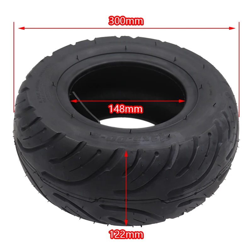 Black Rubber 13x5.00-6 Inch Rubber Tread Tire for Folding Bike Scooters Quad Dirt Bike Wheels Motorcycle Accessories