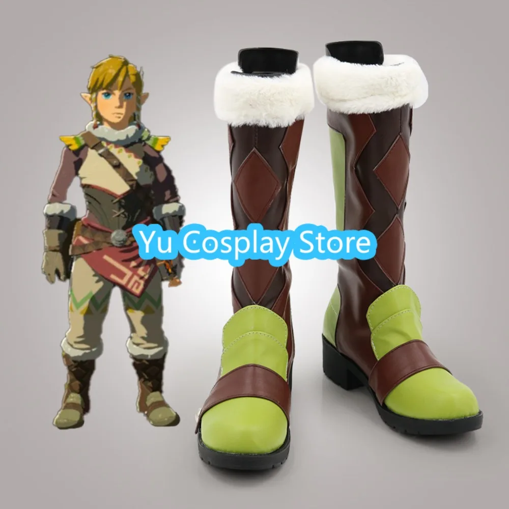 

Косплей-ботинки Link, точные копии обуви из игры, изготовленные на заказ для фотосессий на открытом воздухе и фэнтези-выставок