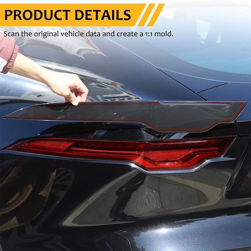 ABS Black For Jaguar F-TYPE 2013-2024 Car Tail Light Cover Indicator Reversing Light Protection Cover Decoration Accessories