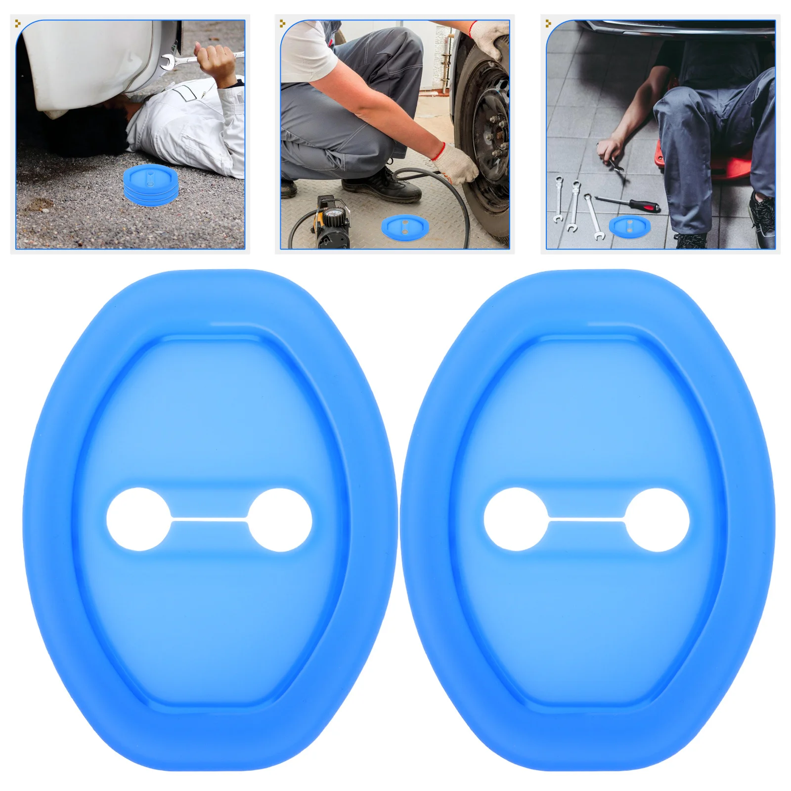 

4Pcs Universal Silicone Car Door Lock Protector Cover Thickened Shock Absorption Noise Reduction Door Latch Buffer Pad Guard