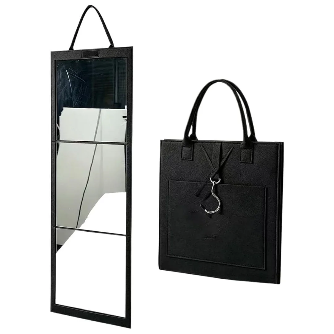 Foldable Full Length Mirror Full Length Dorm Mirror Acrylic Full Length Mirror Shatter Resistant For Tabletop Wall Hook Student