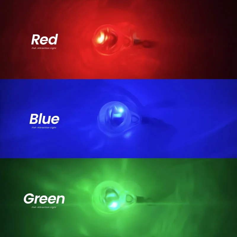 Bazooka-Mini lámpara LED de atracción de peces, verde y rojo de pesca de calamar señuelo, luminoso bajo el agua, atraer cebo de invierno de noche de