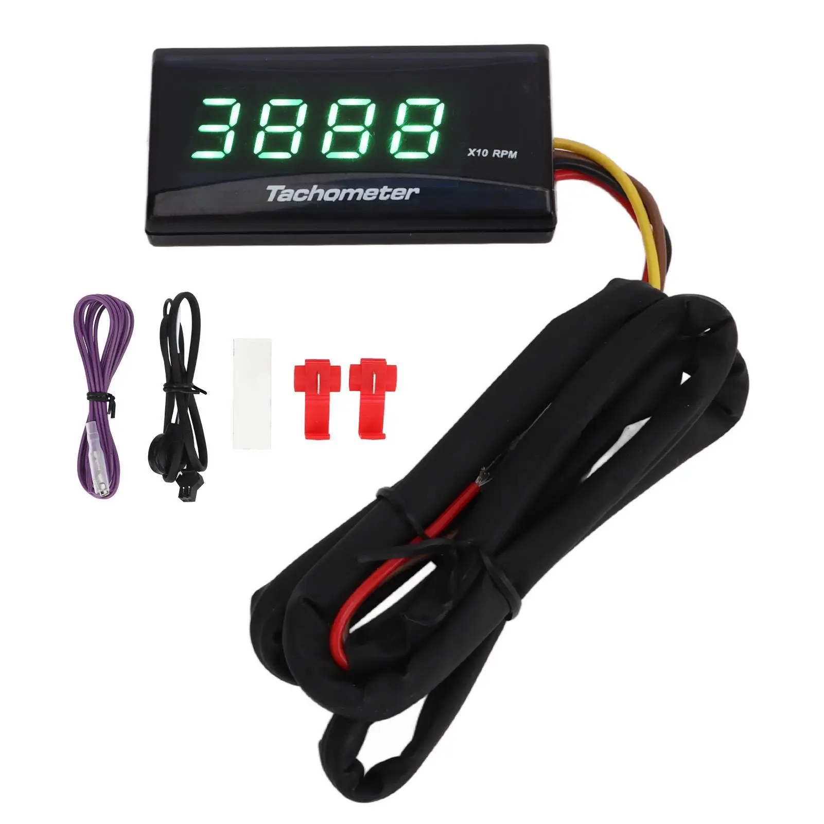 Motorcycle Tachometer DC 12V Ultra Thin LCD Waterproof Backlight for modification